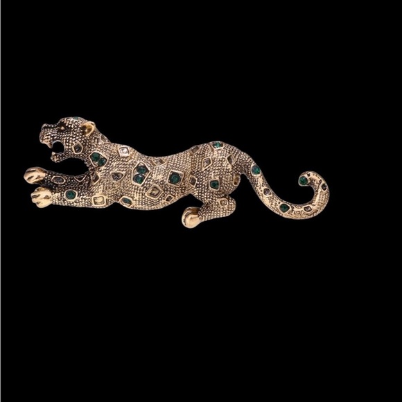 Crystal Rhinestone Cheetah Suit Lapel Pin Badge for Men Accessories Jewelry - Picture 4 of 9